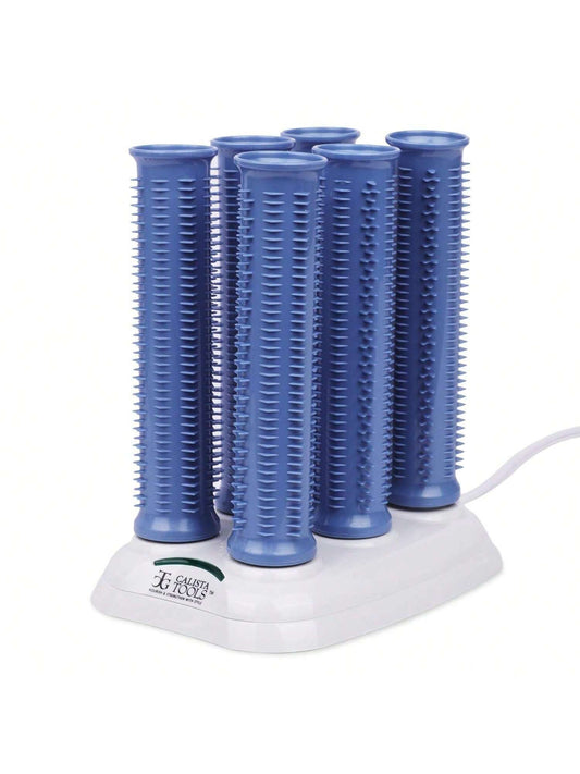 Perfecter Ion Hot PTC Heating 1 Inch s 5 Long 12 piece Set & Base with heat indicator light with Soft Carrying Case Including Clips