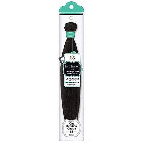 Bobbi Boss Indi Remi Unprocessed Natural Virgin Human Hair Weave Bundle STRAIGHT (18", NATURAL)