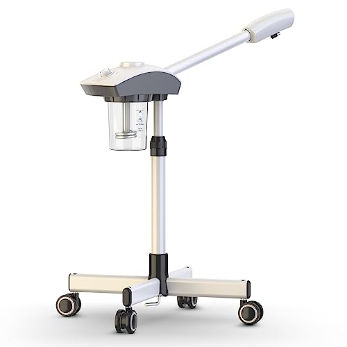 DEER BEAUTY Professional Ionic Facial Steamer – Hot Mist Steam Machine for Salon Spa Home Use Aromatherapy Face Steamer for Facial with Ozone for Moisturized Skin Cleans Pores Makes Skin Firm