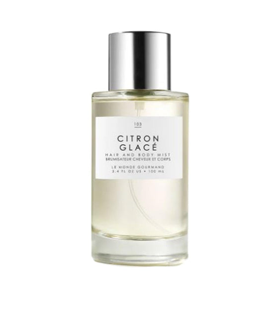 Gourmand Citron Glaze Hair + Body Mist 3.4 Fl.Oz! Blend Of Lemon, Jasmine, and Rock Sugar! Perfumed Hair & Body Mist For All Day Long-Lasting Freshness! Choose Your Scent! (Citron Glaze)