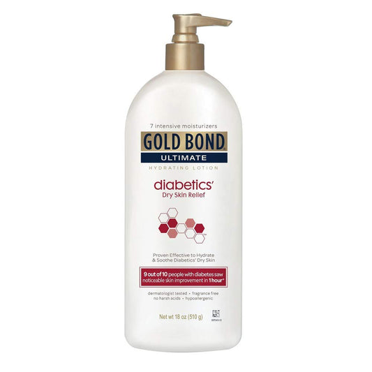 Gold Bond Ultimate Hydrating Lotion, Diabetics Dry Skin Relief 18 Ounce (Value Pack of 5)