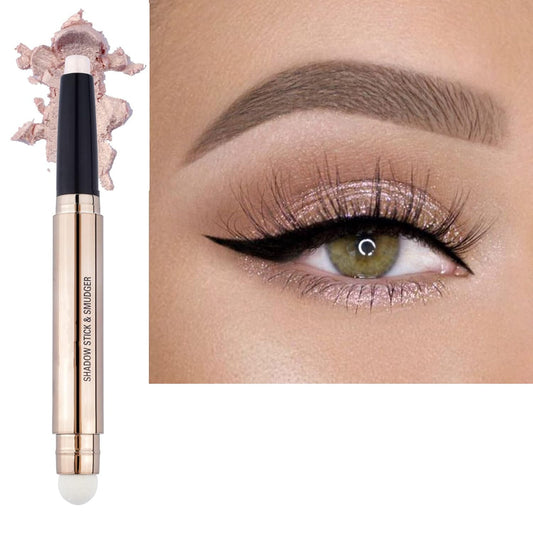 Eyeshadow stick Metallic Matte Shimmer Cream Eye Shadow Pencil Crayon Smooth Cream Shimmer Shadow Pen Long Lasting Waterproof Highlighter Makeup Hypoallergenic Highlighter