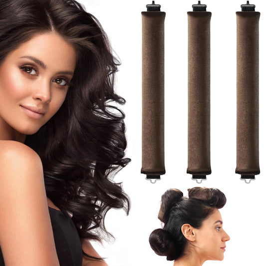 BLINKEEN Heatless Hair Curler, Flexi Rods with Hook, Heatless Curling Rod for All Hair Types, No Heat Curlers to Sleep In, Heatless Curls for Blowout Hair