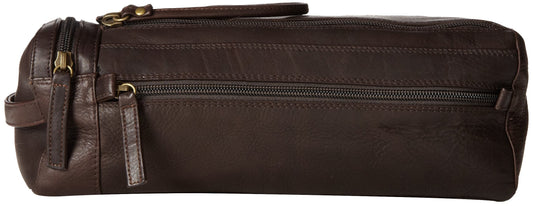 Derek Alexander Twin Top Zip Shave Kit, Brown, One Size
