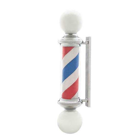 Barber Pole Rotating (White Bulb top/bottom)