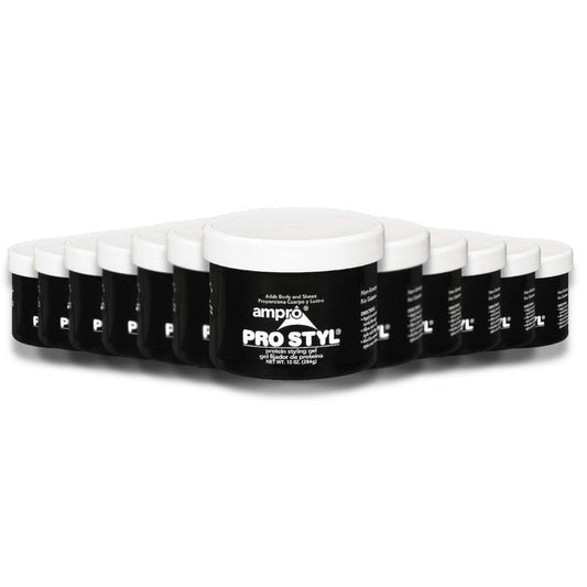 Ampro - Pro Style, Protein Hair Styling Gel - 10 Oz - 12 Pack