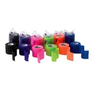 Coban Self Adherent Wrap with Hand Tear: 30 Count, Brights, 1" x 5 yds